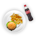 Kids Cheeseburger, Fries & Drink 